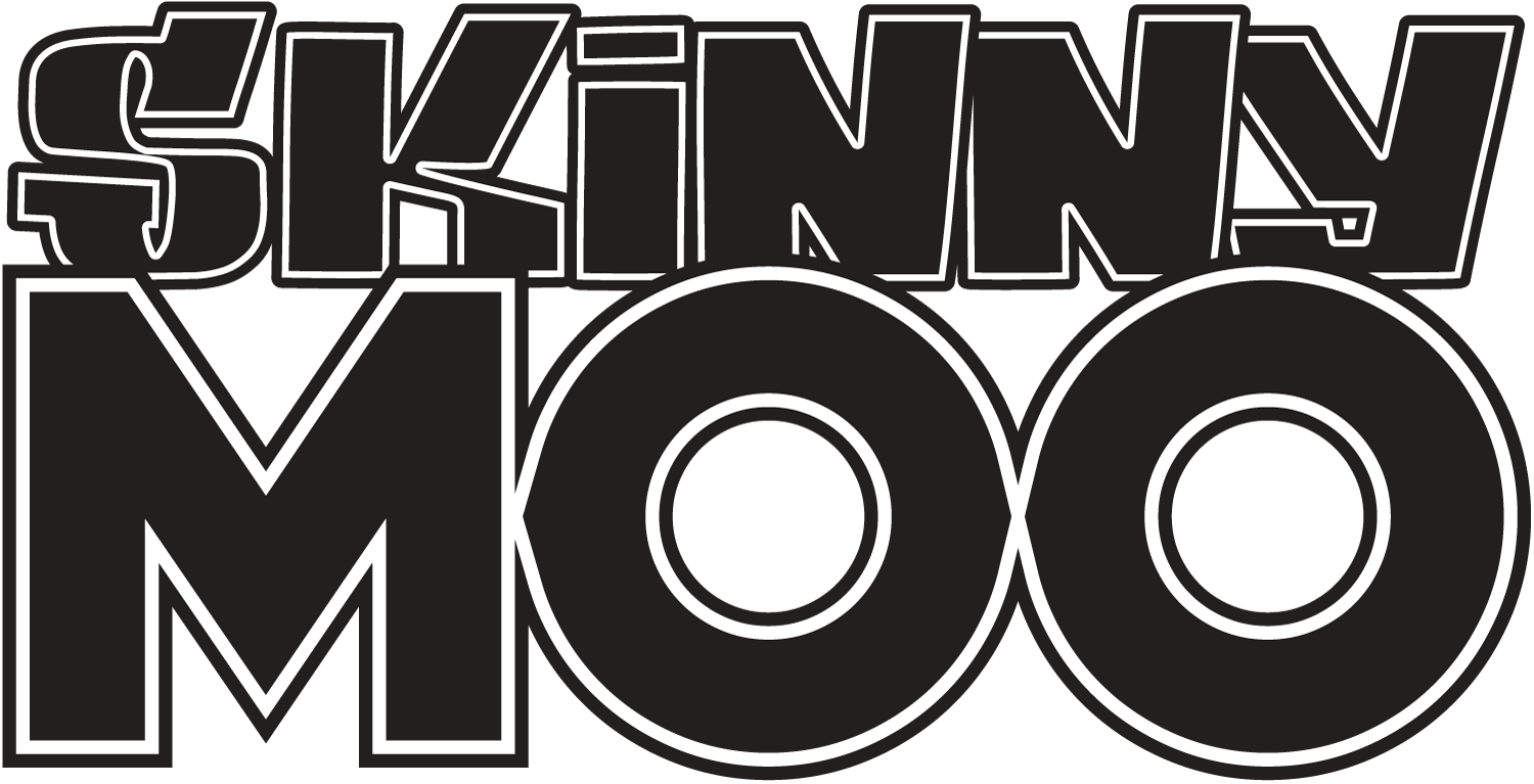 Skinny Moo logo (black on white)