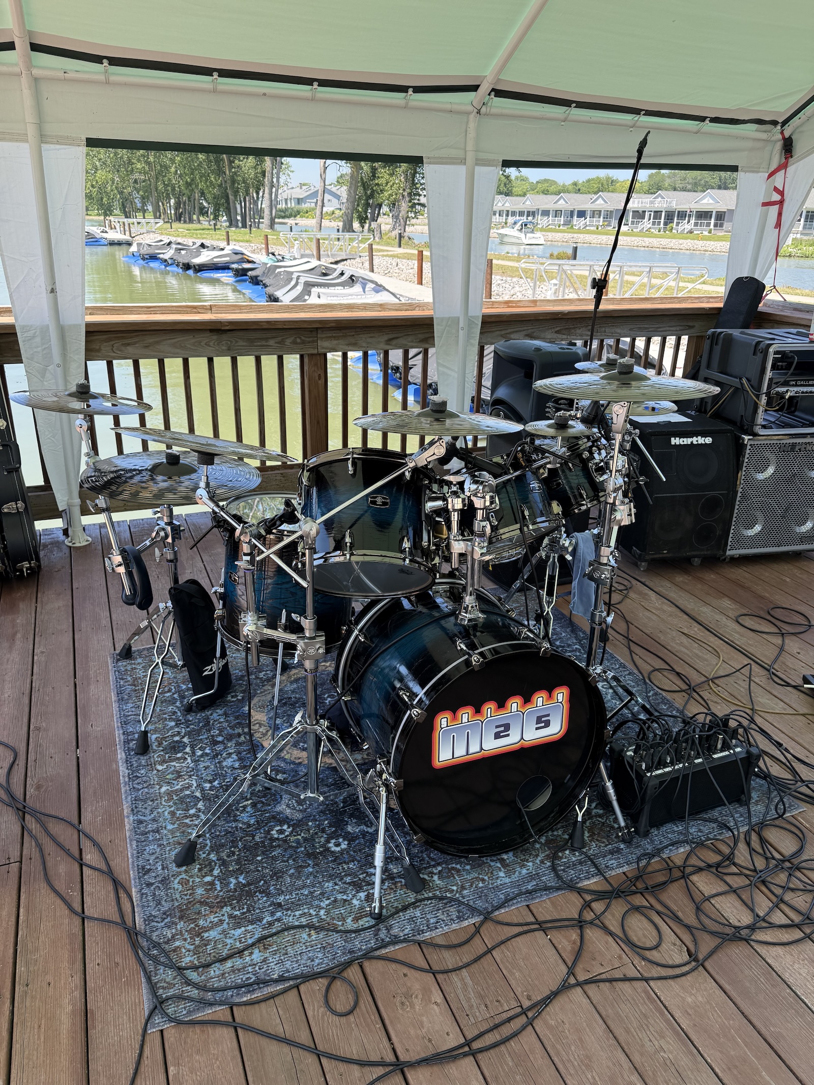 Skinny Moo drum setup